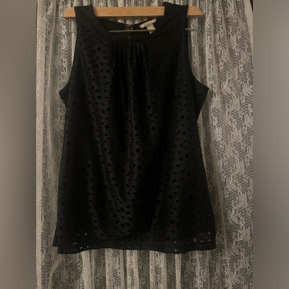 Banana Republic , Sleeveless, Black Layer Top, Size L